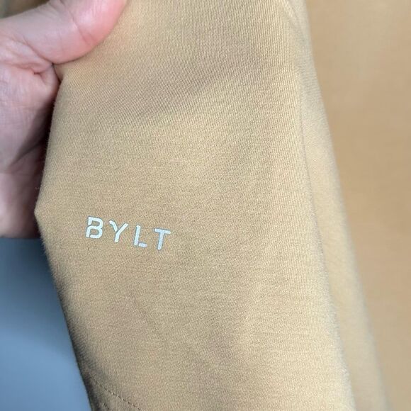 BYLT Drop Cut Lux Pocket Short Sleeve Tee T-Shirt Tan Color Size XXL - Picture 3 of 4